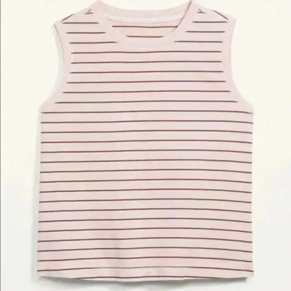 Old Navy NWT Loose Vintage Relaxed Sleeveless Crew-Neck Striped Tee XXL - Picture 3 of 6
